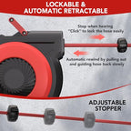Greenhaus Gardening 1/2 in × 50 ft Retractable Air Hose Reel with Auto Rewind