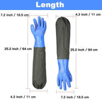 Greenhaus Gardening Heavy-Duty PVC Chemical Resistant Gloves, 25-Inch Waterproof Protection