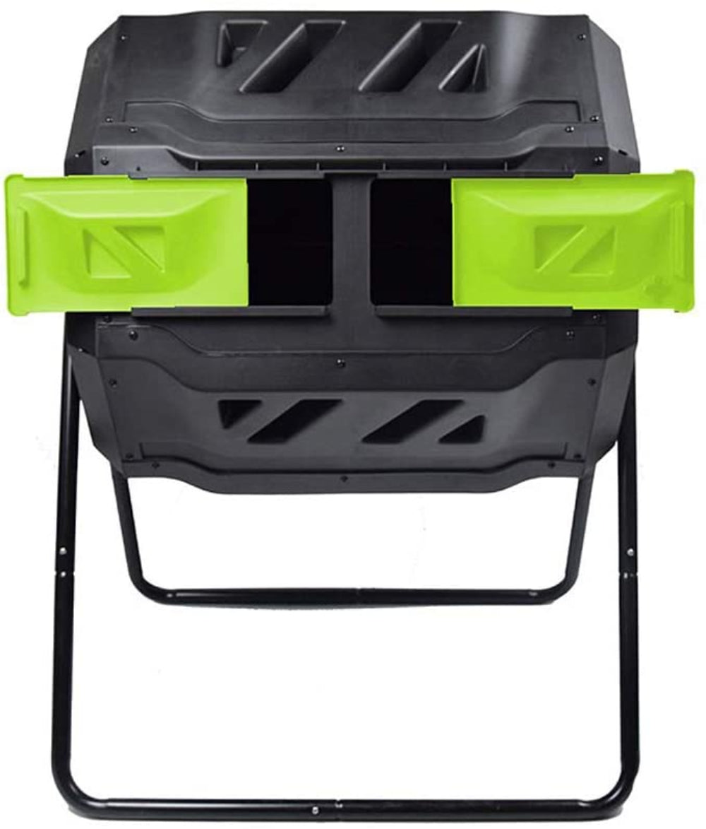 GreenHaus Gardening Outdoor Composting Bin with Easy Turn Aeration Design