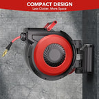 Greenhaus Gardening 1/2 in × 50 ft Retractable Air Hose Reel with Auto Rewind