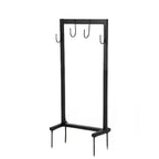 Greenhaus Gardening Garden Hose Holder Stand with 4 Hooks for Outdoor Storage