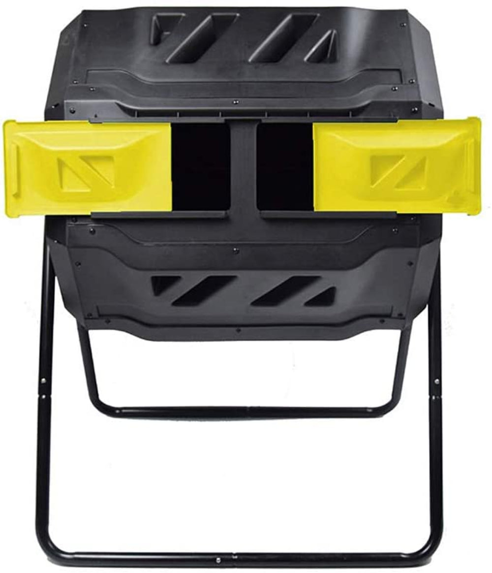 GreenHaus Gardening Outdoor Composting Bin with Easy Turn Aeration Design