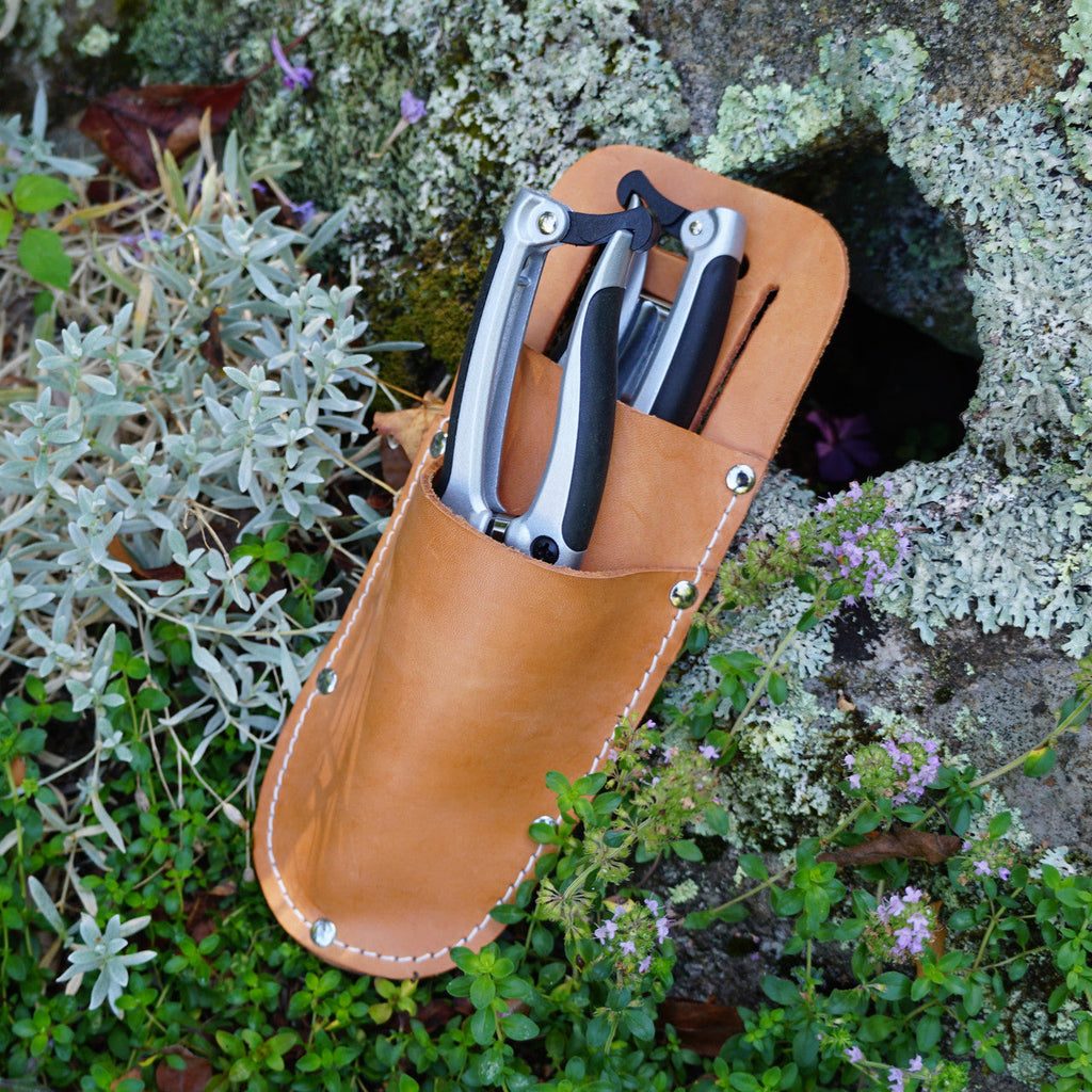 Greenhaus Gardening Professional Garden Pruning Kit with Leather Carry Holster