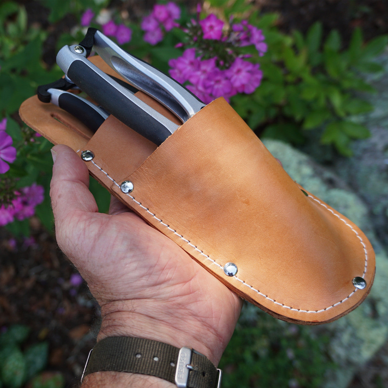 Greenhaus Gardening Professional Garden Pruning Kit with Leather Carry Holster