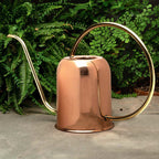 Greenhaus Gardening Copper Watering Can with Brass Handle and Spout