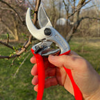 Greenhaus Gardening Ergonomic Pruner with Red Aluminum Alloy Handles