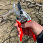 Greenhaus Gardening Ergonomic Pruner with Red Aluminum Alloy Handles