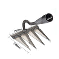 Greenhaus Gardening Iron Garden Rake for Stubborn Weed Clearing