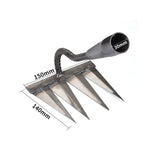 Greenhaus Gardening Iron Garden Rake for Stubborn Weed Clearing
