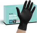 Greenhaus Gardening Heavy-Duty Black Nitrile Gloves, 6 Mil, Latex-Free, 100 Count