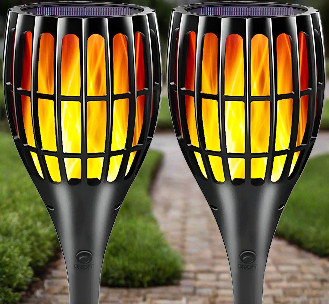 Greenhaus Gardening Outdoor Solar Lights for Driveways, Decks and Gardens