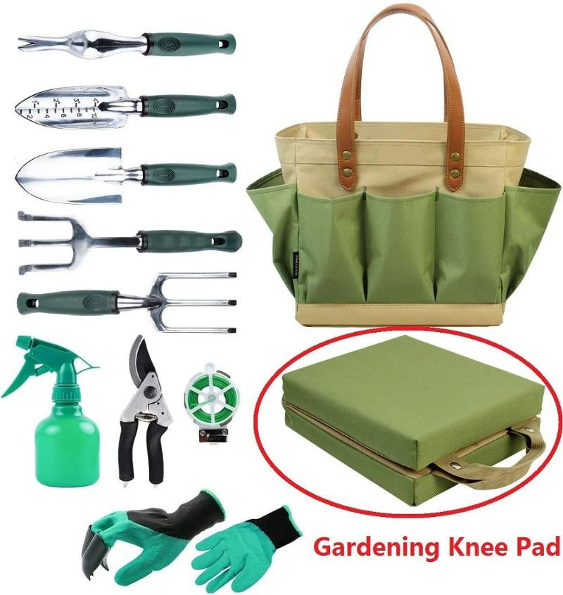 Greenhaus Gardening Gardening Starter Kit, Hand Tools and Tote Bag