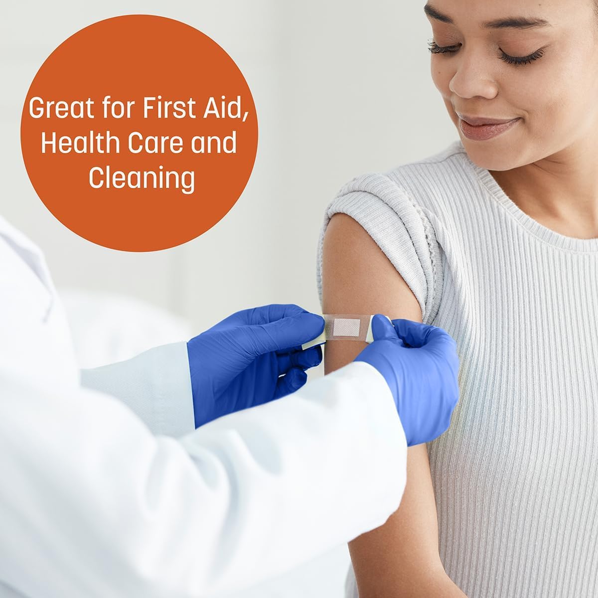 Greenhaus Gardening Powder-Free Blue Nitrile Gloves for First Aid, Cleaning & Food Prep
