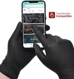 Greenhaus Gardening 6 Mil Heavy-Duty Nitrile Gloves with Textured Grip, 100 Count
