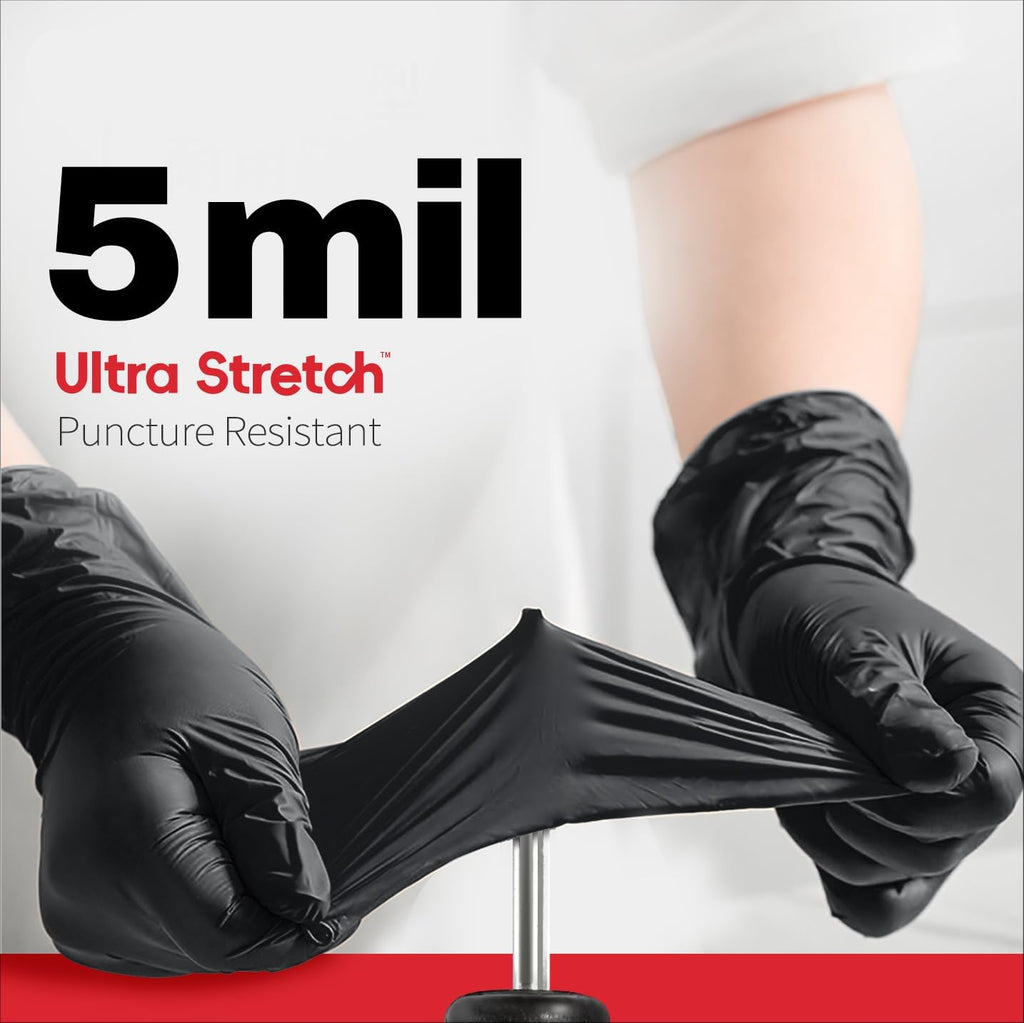 Greenhaus Gardening 5 Mil Chemical-Resistant Nitrile Gloves, Powder-Free, 100 Count