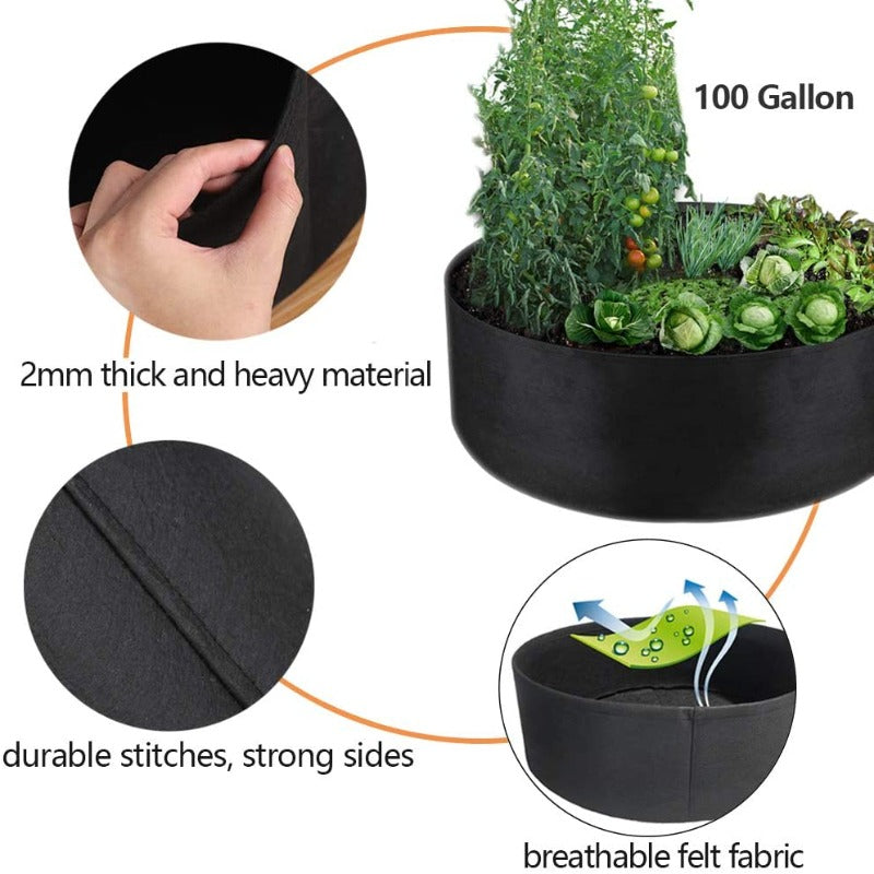 Greenhaus Gardening Breathable Non-Woven Raised Bed for Small Spaces