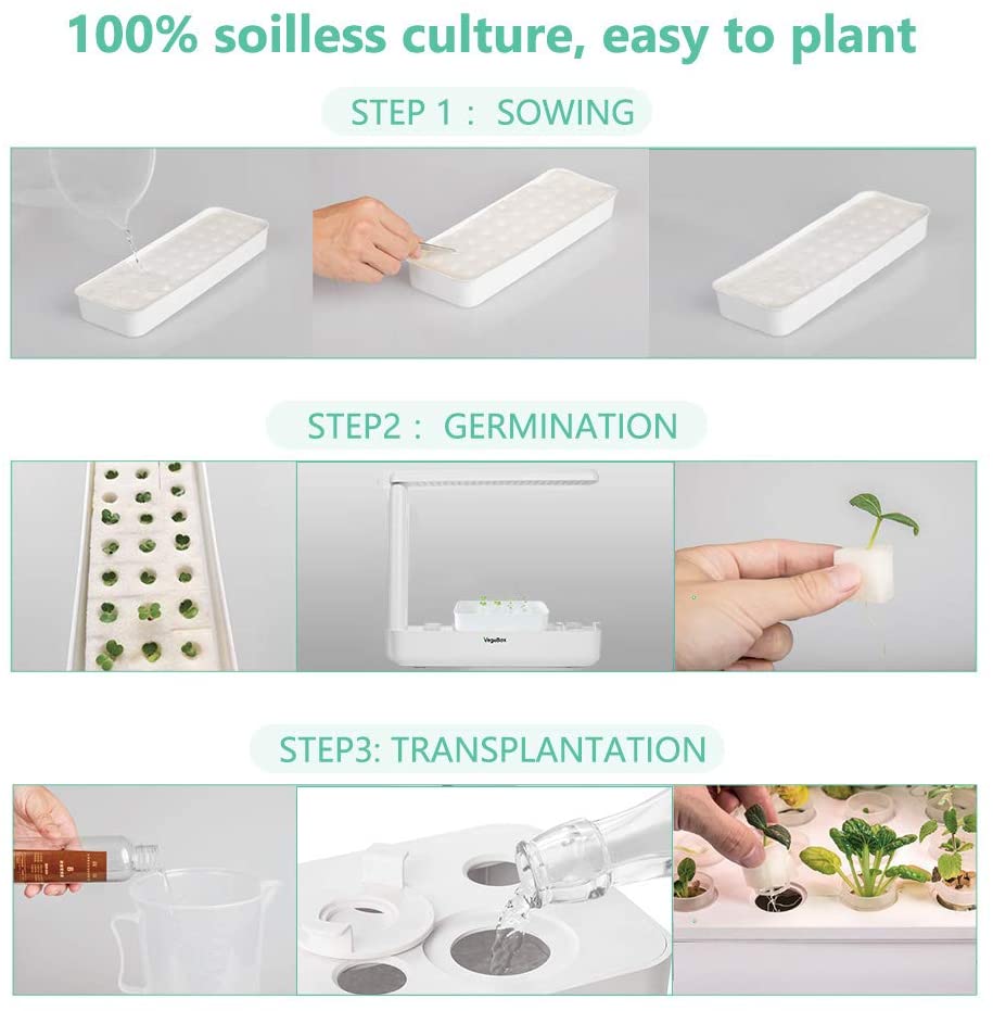 Hydroponics Growing System Kit | Indoor Garden with LED Grow LightGreenhaus Gardening Indoor Growing System with 5L Water Reservoir