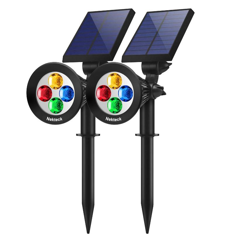 Greenhaus Gardening Solar Spot Lights with Waterproof LED Design