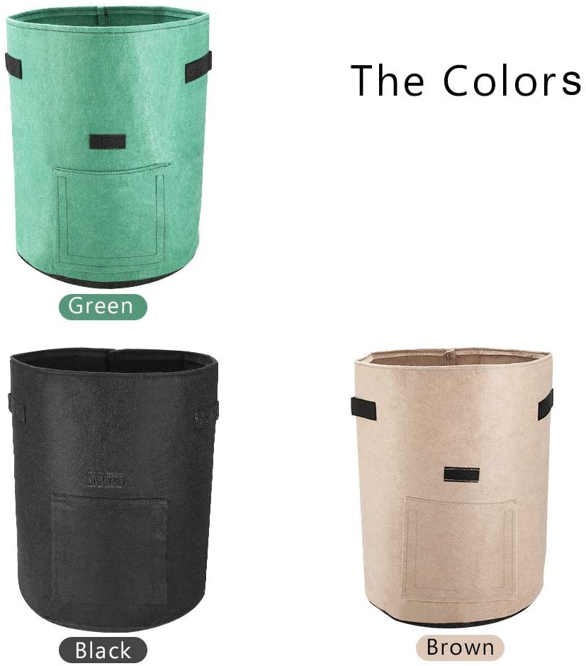 Greenhaus Gardening Fabric Garden Grow Bags Mix for Vegetables and Herbs