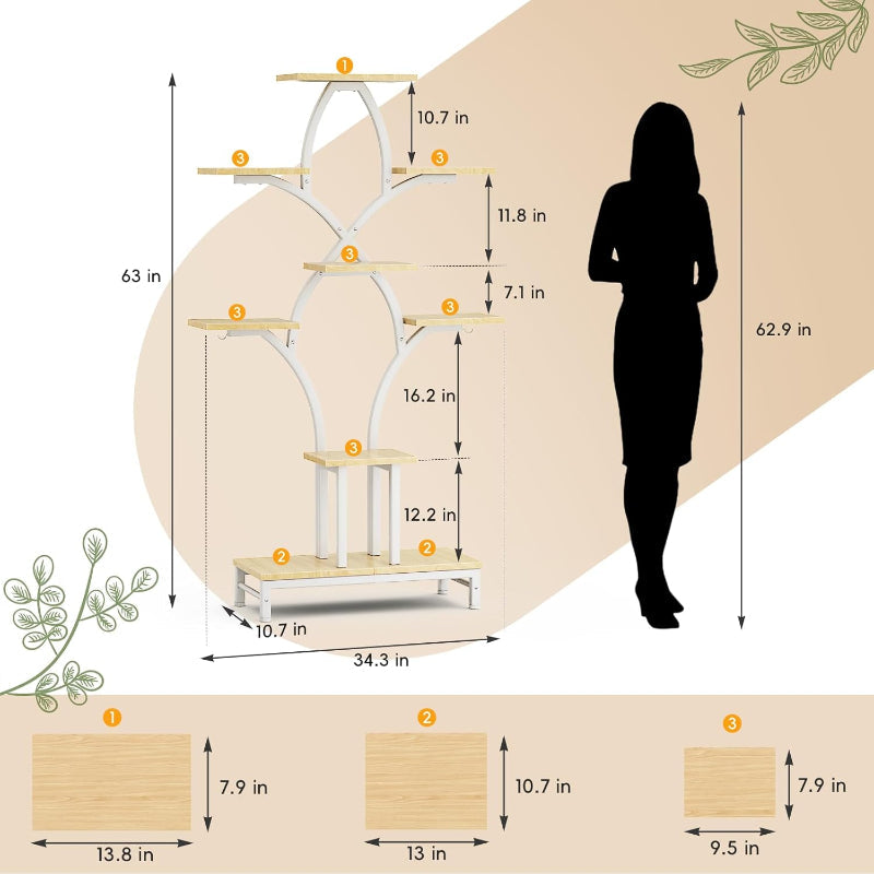 Greenhaus Gardening Indoor Plant Stand with Grow Lights