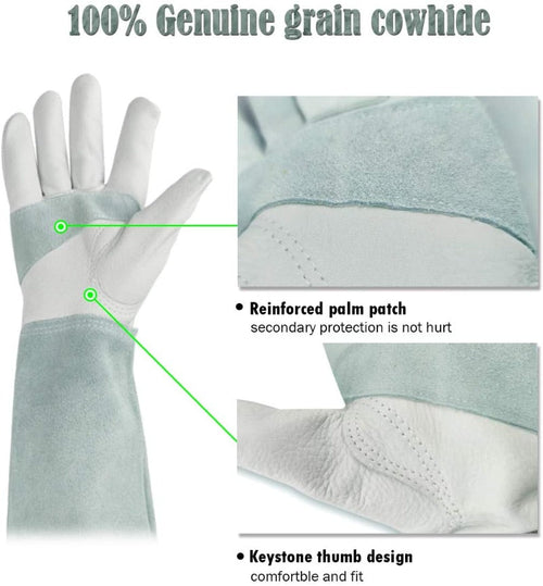 Greenhaus Gardening Adjustable Cuff Pruning Gloves for Yard Work