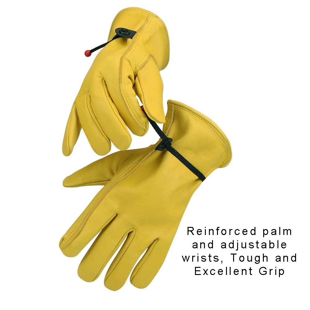 Greenhaus Gardening Multi-Purpose Leather Work Gloves for Everyday Use