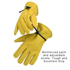 Greenhaus Gardening Multi-Purpose Leather Work Gloves for Everyday Use