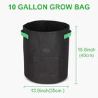 Greenhaus Gardening Foldable Garden Grow Bags for Vegetables and Storage