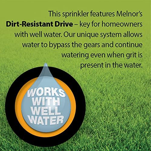 Greenhaus Gardening Turbo Oscillating Sprinkler with 20 Precision Nozzles for Up to 4,500 Sq. Ft.