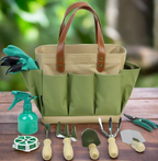 Greenhaus Gardening Gardening Starter Kit, Hand Tools and Tote Bag