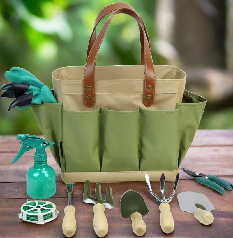 Greenhaus Gardening Gardening Starter Kit, Hand Tools and Tote Bag
