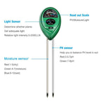 Greenhaus Gardening 3-in-1 Soil Moisture Meter with pH and Light Tester
