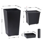 Greenhaus Gardening 30-Inch Self-Watering Tall Planters Set of 2