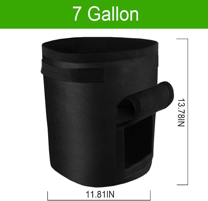 Greenhaus Gardening Vegetable Grow Bags with Side Harvest Access Window