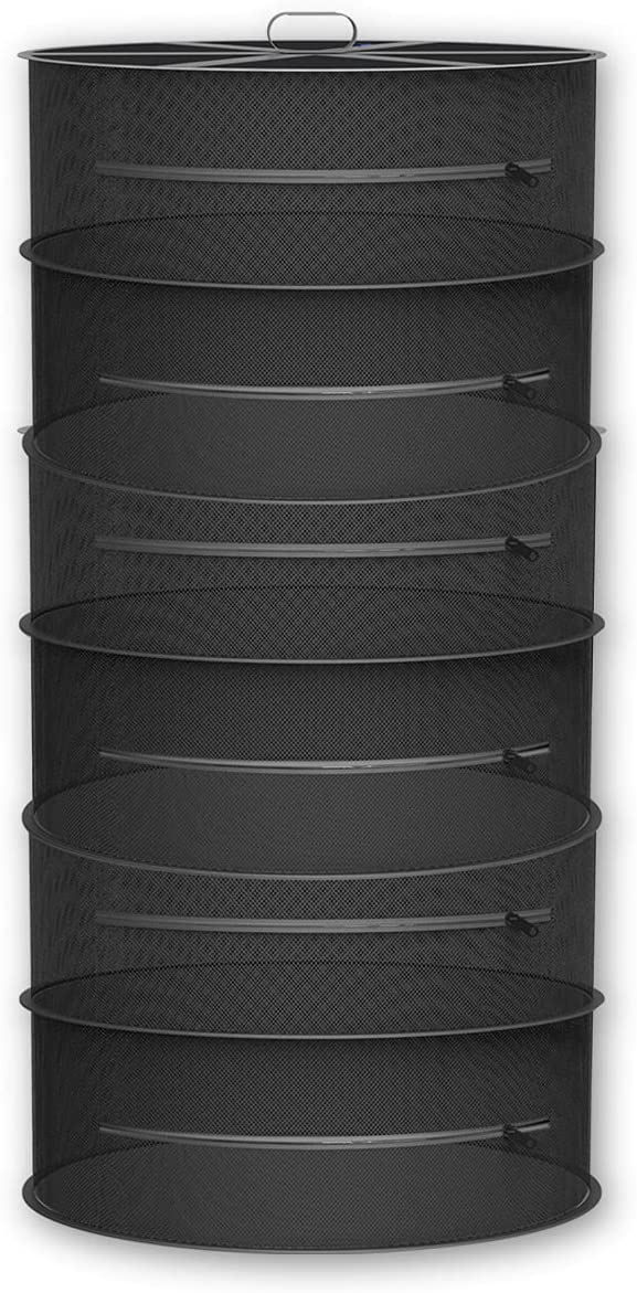 Greenhaus Gardening Collapsible Herb Drying Rack with Zippered Chambers