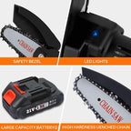 Greenhaus Gardening Handheld Mini Chainsaw for Tree Pruning and Wood Cutting
