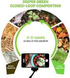 Greenhaus Gardening Tumbling Compost Bin for Kitchen and Garden Waste