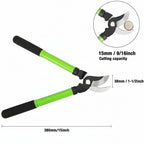 Greenhaus Gardening 2-Piece Bypass Pruner & Lopper Set with Heat-Treated Steel Blades