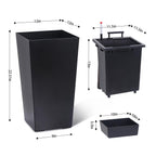 Greenhaus Gardening 23-Inch Self-Watering Tall Planters Set of 2