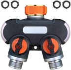 Greenhaus Gardening Garden Hose Splitter with Open-Close Valves