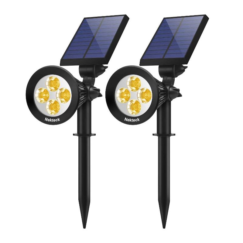Greenhaus Gardening Solar Spot Lights with Waterproof LED Design