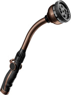 Greenhaus Gardening Heavy Duty 15" Metal Watering Wand with 10 Spray Patterns & Thumb Control