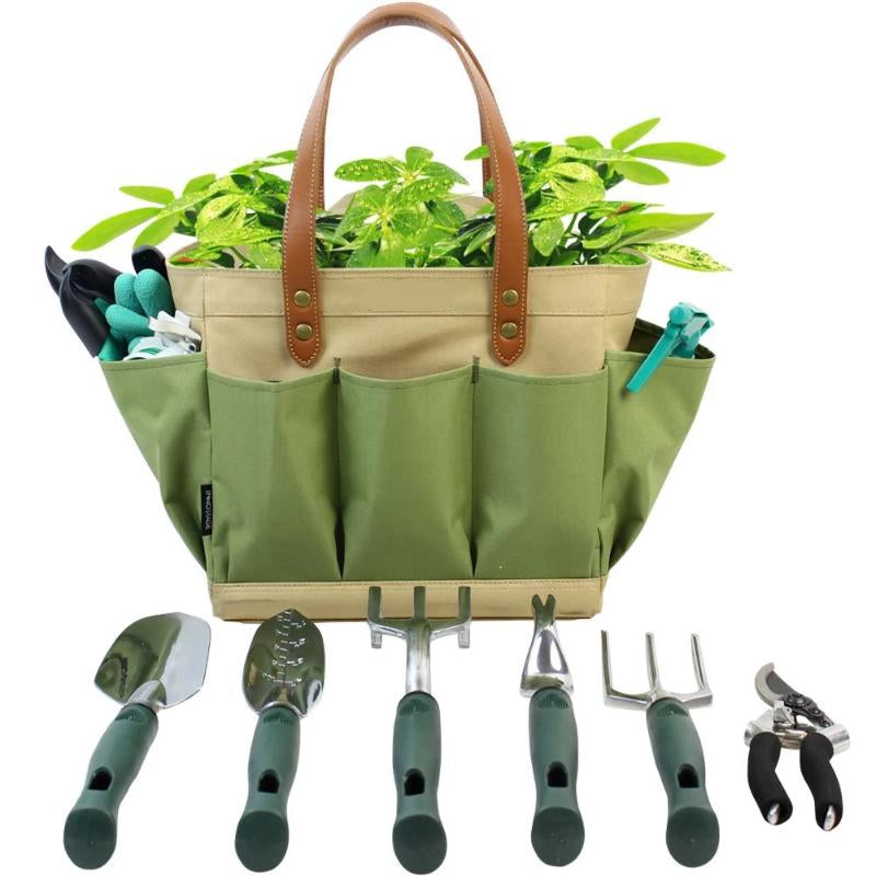 Greenhaus Gardening Gardening Starter Kit, Hand Tools and Tote Bag