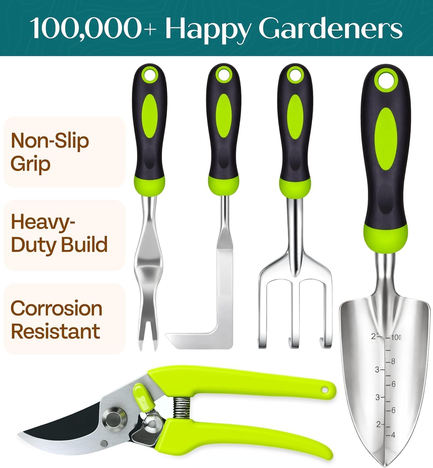 Greenhaus Gardening Premium 11-Piece Garden Tool Set with Tote Bag, Gloves, Sprayer & Plant Tags