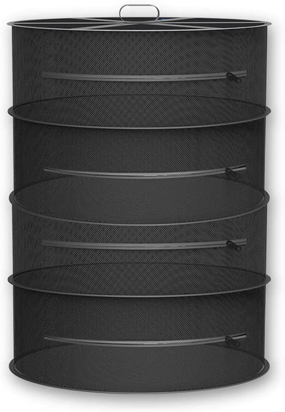 Greenhaus Gardening Collapsible Herb Drying Rack with Zippered Chambers
