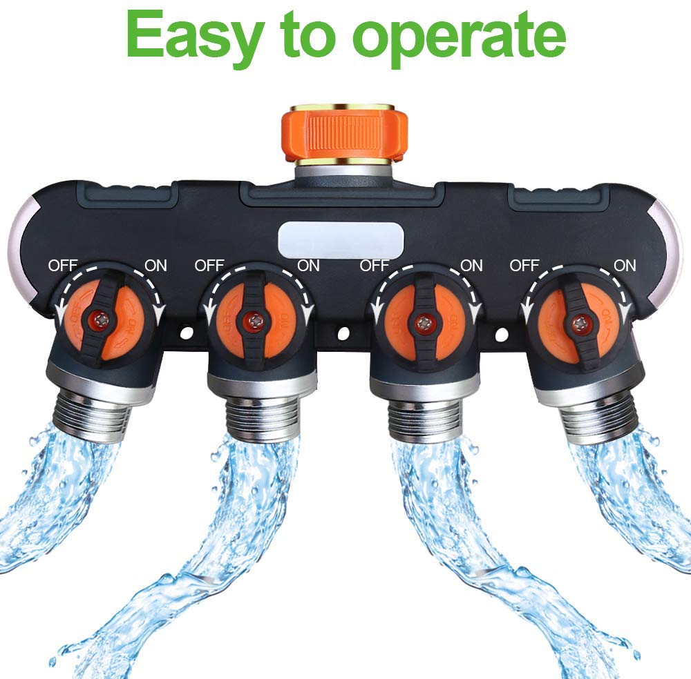 Greenhaus Gardening Standard 3/4-Inch Garden Hose Connector/Splitter