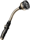 Greenhaus Gardening Heavy Duty 15" Metal Watering Wand with 10 Spray Patterns & Thumb Control
