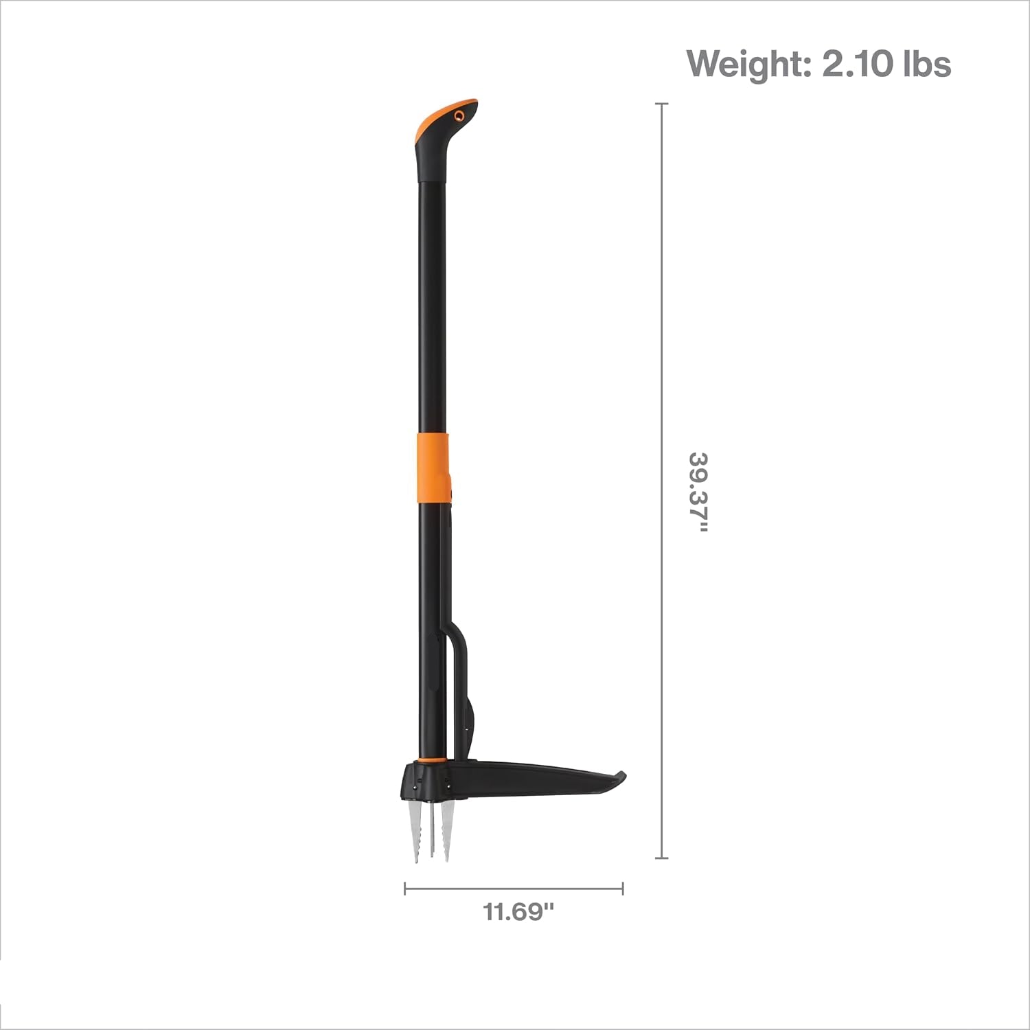 Greenhaus Gardening Stand-Up Weed Puller with Long Handle, Foot Pedal and Easy Eject