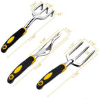 GreenHaus Gardening 6-Piece Heavy Duty Garden Hand Tools for Digging & Weeding