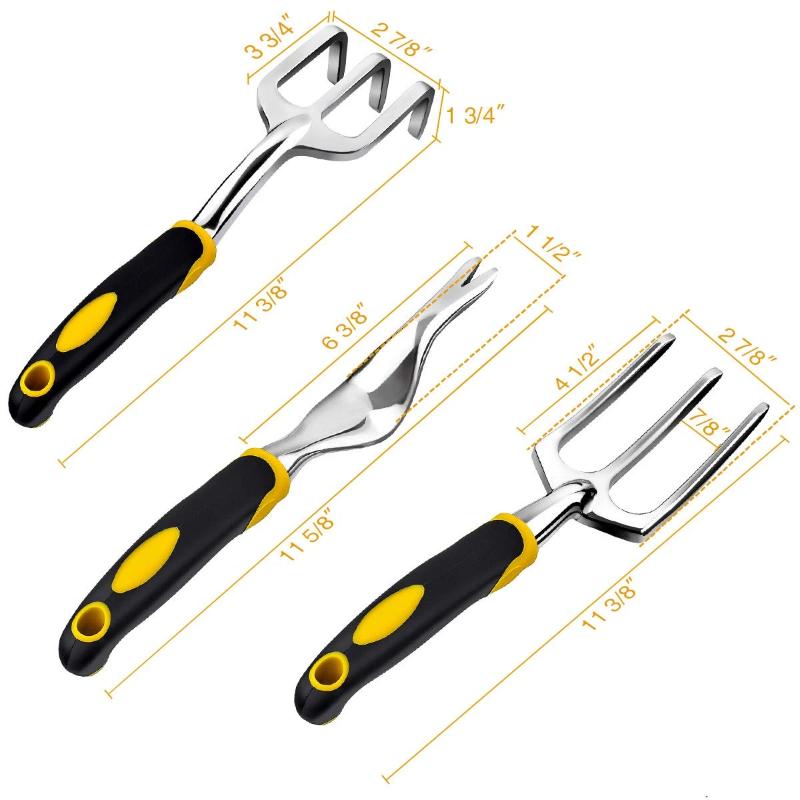 GreenHaus Gardening 6-Piece Heavy Duty Garden Hand Tools for Digging & Weeding